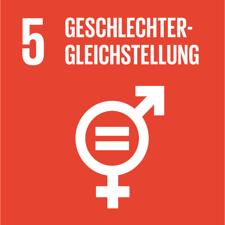 Symbol: SDG Ziel 5- Geschlechter Geleichstellung