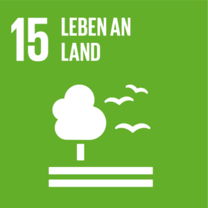 Symbol: SDG Ziel15 - Lebven am LAnd